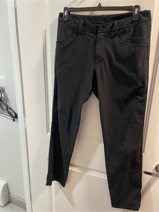 lululemon athletica Other - lululemon athletica Black Athletic Pants with Logo Button Size Missing Flawed